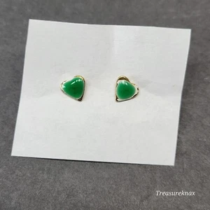 Pendientes de tachuelas de colección corazón verde - Imagen 1 de 2