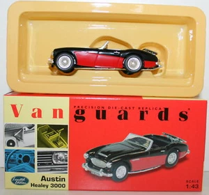 VANGUARDS 1/43 VA05102 AUSTIN HEALEY 3000 BLACK & RED - Imagen 1 de 2