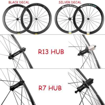 700C Road Bike Carbon Wheelset UD Matte Clincher 50*25mm Wheels with R13/R7 Hub - Image 1 of 4