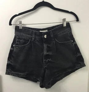 River Island High Waisted Black Shorts Size 6 - Picture 1 of 3