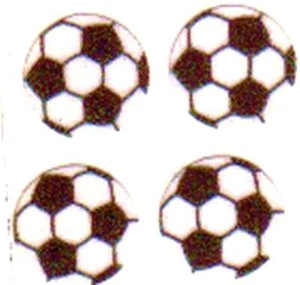 Fuzzy SOCCER BALL Sandylion Stickers - 1 square ~VINTAGE~ - Picture 1 of 1