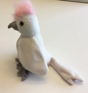 Ty Beanie Babies Kuku The Cockatoo Bird 1996 senza etichetta da appendere - Foto 1 di 4