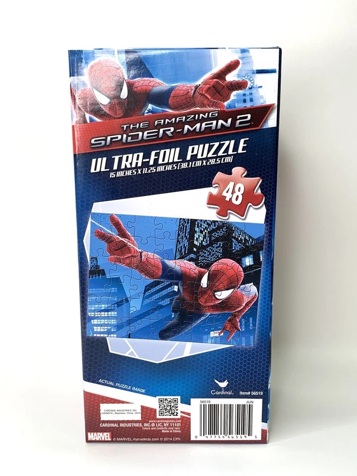 Spider-Man 2 Movie Ultra Foil Puzzle 48 Pieces 15” x 11.25” Cardinal 2014 - Image 1 of 4