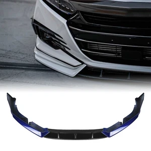 For 2022 Honda Accord YOFER Front Spoiler + Front Side Cover Trim Blue 1 Set - Picture 1 of 12