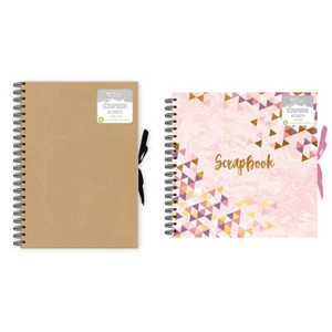 A4 Kraft Ribbon Scrapbook, 40 Sheets (80 Pages), Memory Book Photo Album - Picture 1 of 28