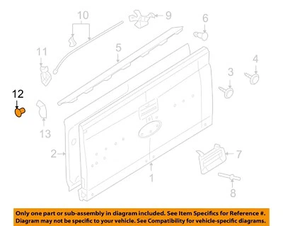 Parafuso de trava traseira Ford Explorer Sport Trac fabricante de equipamento original N806910S437 - Imagem 1 de 2