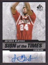 2014-15 SP Authentic Basketball Sign of the Times #SOT-AM Antonio McDyess Auto 