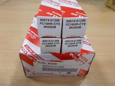 Genuine Toyota Iridium Spark Plug X 4 Corolla Prius C-HR FC16HR-CY9 90919-01298 - Image 1 of 2
