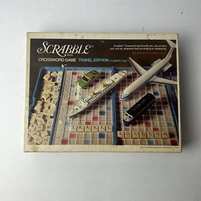 Scrabble Travel Edition Crossword Tile Game Selchow VTG 1977 Case Complete - Image 1 of 4
