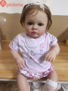 24" Reborn Lifelike Baby Dolls Tutti Freckled Skin Newborn Girl Toddler Kid GIFT - Picture 1 of 4
