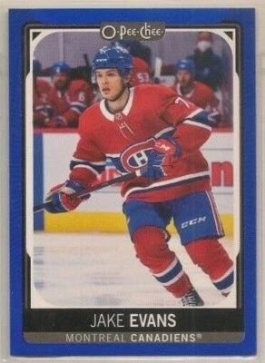 JAKE EVANS ~ 2021-22 O-Pee-Chee BLUE BORDER #294 ~ Montreal Canadiens ~ SP - Image 1 of 2