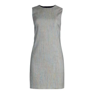 Theory Kleid ärmellos Leinenmischung leichtes Etuikleid gefüttert Gr. 12 - Bild 1 von 15