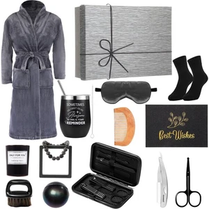 15 Piezas Regalos de Cumpleaños para Hombres Set de Cuidado de Barba para Él Kit de Ideas de Cesta para Hombres... - Imagen 1 de 7