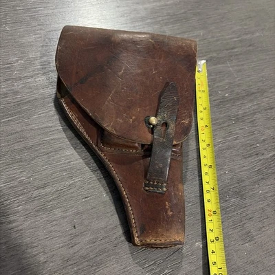 Walther p38 de cuero de la Segunda Guerra Mundial? Browning? Alemán Francés Sueco? PPK? P08 ? Foto 1 de 3