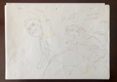 Naruto - Kiba and Akamaru from an opening or closing. Genga and Layout. - Image 1 of 4