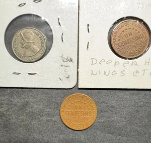 Panama 3 Münzen Lot 2 1/2 Cent 1940 1 Cent 1966 1967 Sammlung World Foreign - Bild 1 von 2