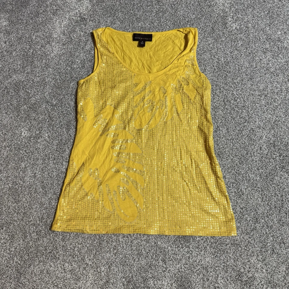 Camiseta sin mangas Dana Buchman para mujer pequeña lentejuelas brillante elegante ropa de noche Foto 1 de 4