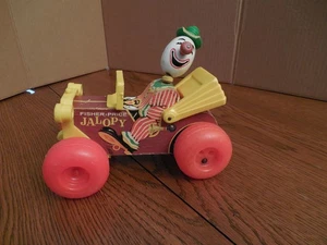 Vintage Fisher Price Jalopy Wooden Pull Toy #724 - Bild 1 von 6