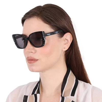 Burberry Meryl Polarized Dark Grey Butterfly Ladies Sunglasses BE4393F 405181 54 - Image 1 of 4