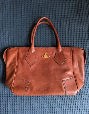 Сумка наплечная Vivienne Westwood коричневая кожа - Изображение 1 из 4