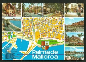 Map postcard Palma de Mallorca Islas Baleares España Spain - Picture 1 of 1