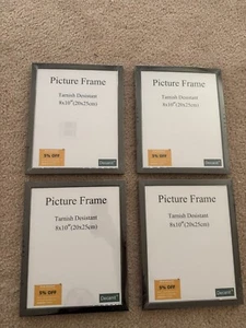 4 pack Black 8x10 Picture Frame, Metal Photo Frame Real glass - Picture 1 of 8