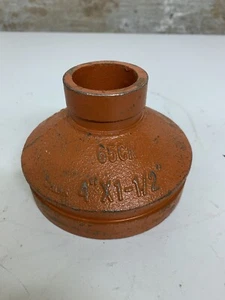 65CR 4”x1-1/2” Grooved Concentric Reducer COOPLOK Groove Fitting 4in X 1-1/2in - Picture 1 of 5