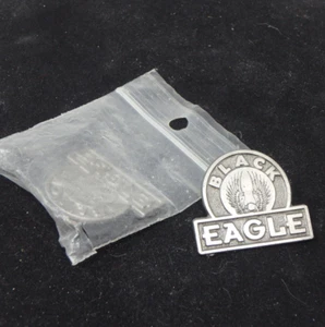 Vintage Black Eagle Toronto Leather S/M Gay Bar Pewter Finish Lapel Pin 1998 MIB - Picture 1 of 4