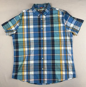 Urban Pipeline Max Flex Shirt Men’s XL Blue Plaid Short Sleeve Casual Stretch - Picture 1 of 7