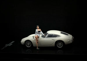 1/43 1/64 1/87 Miniatures Leaning Car Girl Scene Prop Figuren Modell für Fahrzeuge - Bild 1 von 3