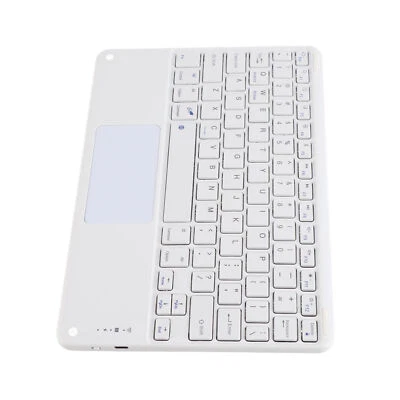 White BT Keyboard With Touchpad 78 Keys Ultra Slim Silent Portable Wireless Fit - Image 1 of 4