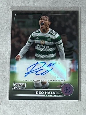 2022-23 Stadium Club Chrome UEFA Reo Hatate Refractor Auto #CA-RH Celtic - Image 1 of 2