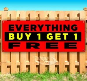 EVERYTHING BUY ONE GET ONE FREE Advertising Vinyl Banner Flag Sign USA - Picture 1 of 6