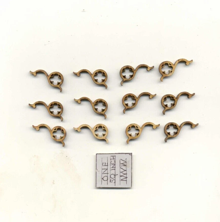 Half 1/24 Scale - Brace 4 - basswood dollhouse miniature trim USA  12pc - Image 1 of 1