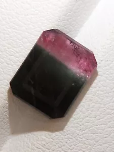 Rich bi color Tourmaline gemstone - faceted natural multi color gem 4.85 CTS - Picture 1 of 10