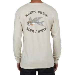 Salty Crew "Kamikaze" Premium Long Sleeve Tee (Bone White) T-Shirt - Picture 1 of 3