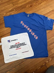 New York NY Rangers Playoffs Blueshirts - T-Shirt XL + Chris Drury Rally Towel - Picture 1 of 5