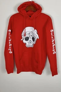 Suicide Boys Hoodie Mens Medium Red Pullover Sweatshirt Hip Hop Thrashed EUC - Picture 1 of 11