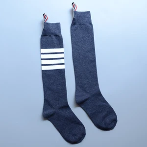 Thom Browne Calf Socks for Women with Four Stripes - Picture 1 of 41