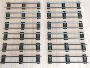 (R) O Gauge HORNBY  TRACK  12 x Straight Clockwork Rails  (Banked) - Picture 1 of 5