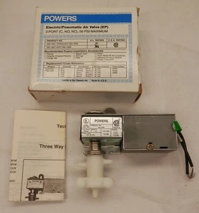 Vintage Powers elektrisches pneumatisches Luftventil (EP) #265-1006 3-Port 50 PSi Max - Bild 1 von 2