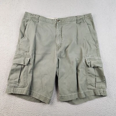 Pantalones Cortos Carga Y2K Mossimo Para Hombre 38 Verde Suelto Cordón Bolsillos Pesados Foto 1 de 4