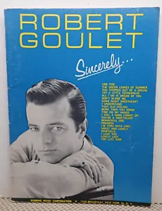 Robert Goulet - Sinceramente (guitarra vocal de piano) - Robbins Music Corporation 1963 - Imagen 1 de 2