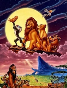 Postal Walt Disney Rey León - WDW 1990 Vintage XL Impresión Rafiki Simba - Imagen 1 de 8