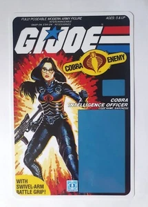 REPRO Reproduction GI JOE CUSTOM 84 BARONESS CARDBACK Figure File Card MOC - Picture 1 of 2