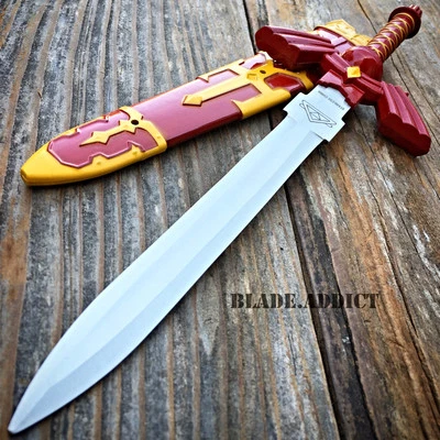 12" Legend of Zelda Hylian Hyrule Ocarina of Time Master Sword Daga Corta ROJA Foto 1 de 4