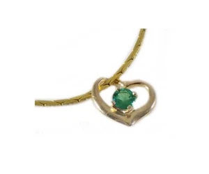 Natural Alexandrite 19thC Antique Russian Color-Change + 14kt Gold Heart Pendant - Imagen 1 de 6