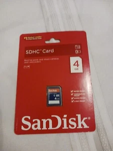 SanDisk 4GB Secure Digital High Capacity (SDHC) Memory Card Storage - Picture 1 of 2