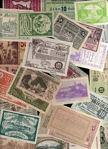 AUSTRIA NOTGELD - 25 ASSORTED NOTES ( SAMPLE ) ALL UNC OR BETTER - Picture 1 of 2