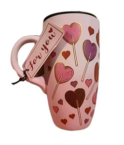 NEU Sheffield Home Valentine Herz Sauger Reisebecher mit Deckel - Bild 1 von 8